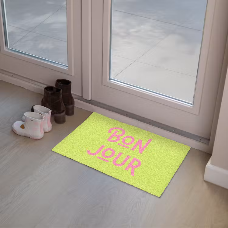 Deurmat - Groen - Roze bonjour - art-deco — 8