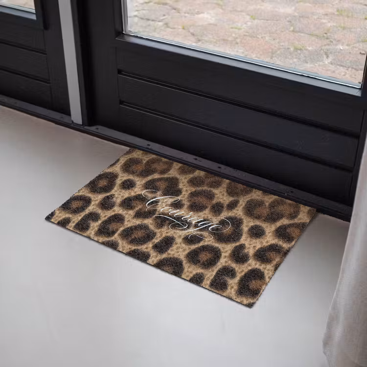 Deurmat - Luipaardprint - Bruin - Courage - Sierlijk — 2