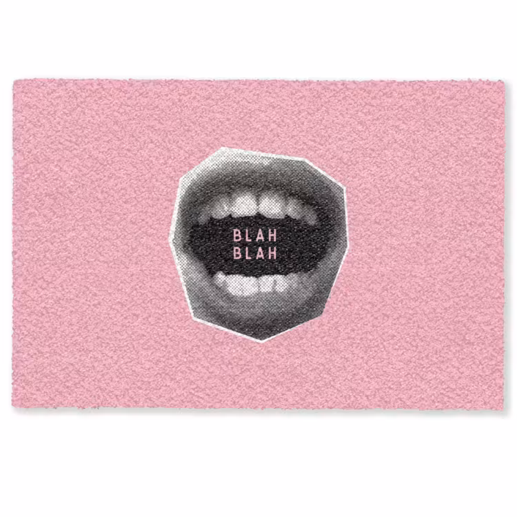 Deurmat - Mond - BLAH BLAH - Roze — 1