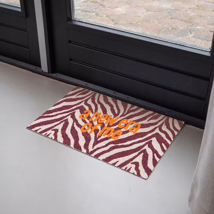 Deurmat - New era - Bordeaux - Zebraprint — 2