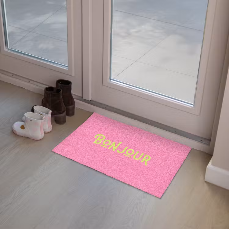 Deurmat - Roze - Groene Bonjour - art-deco — 8