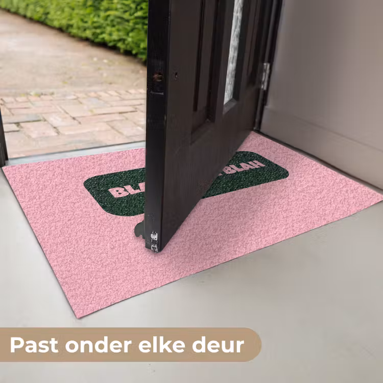Deurmat - Roze - Tekstwolk - Groen - BLAH BLAH BLAH — 7