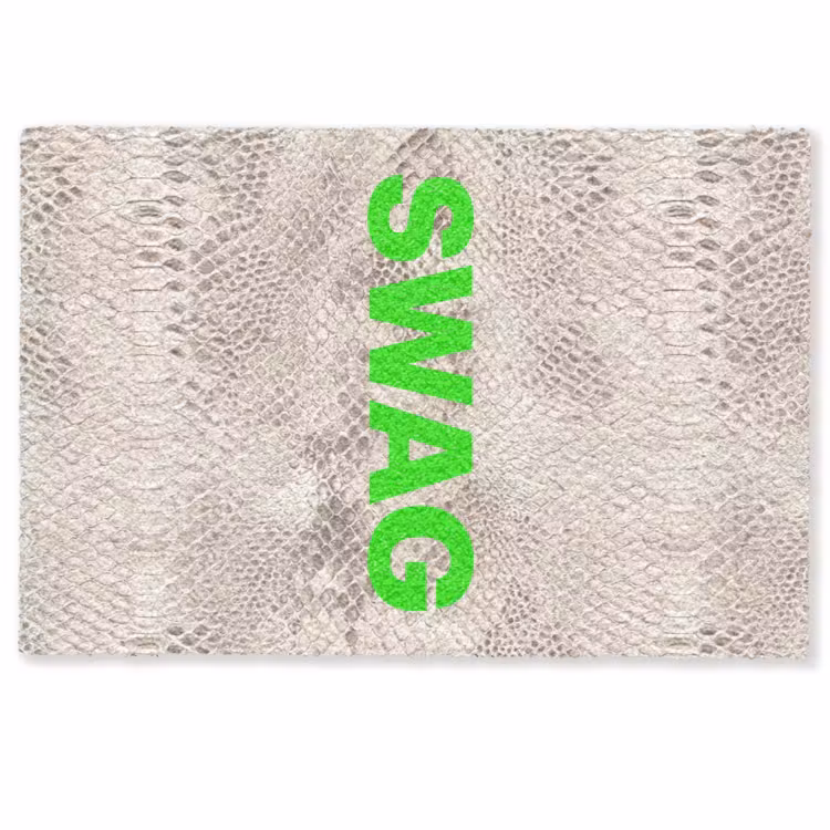 Deurmat - Slangenprint - SWAG - Neon - Groen — 1