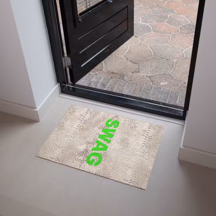 Deurmat - Slangenprint - SWAG - Neon - Groen — 4
