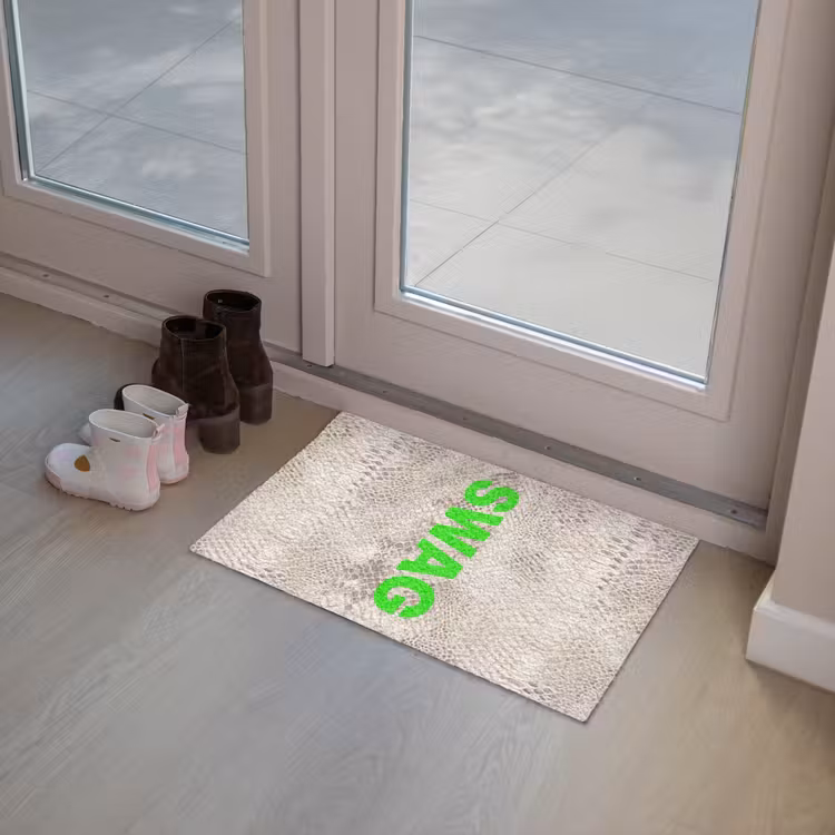 Deurmat - Slangenprint - SWAG - Neon - Groen — 8