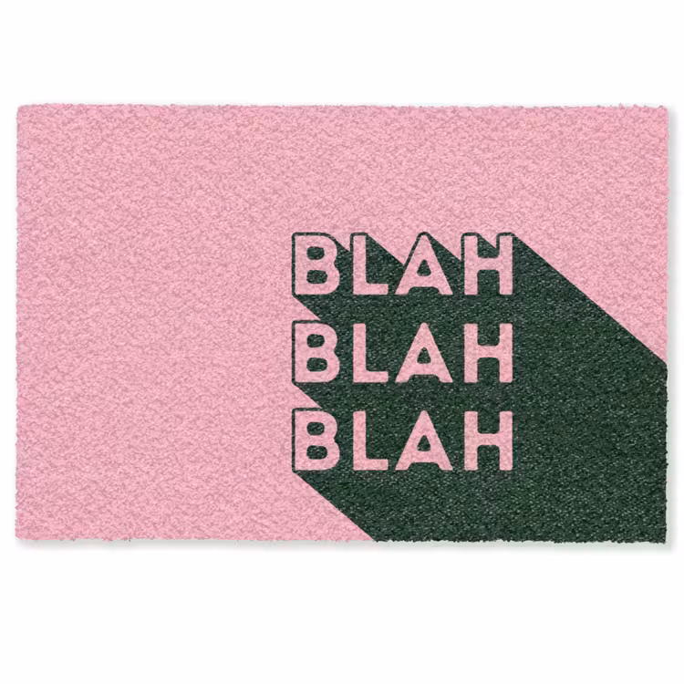 Deurmat - Tekst - Grafisch - Groen - Schaduw — 1