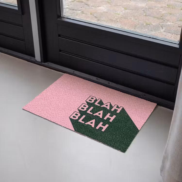 Deurmat - Tekst - Grafisch - Groen - Schaduw — 2