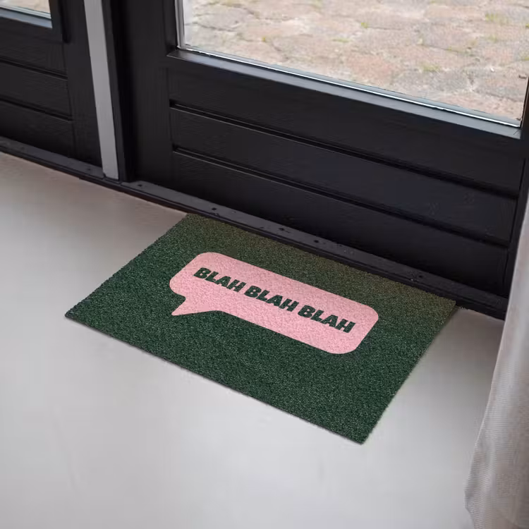 Deurmat - Tekstwolk - BLAH BLAH BLAH - Roze — 2