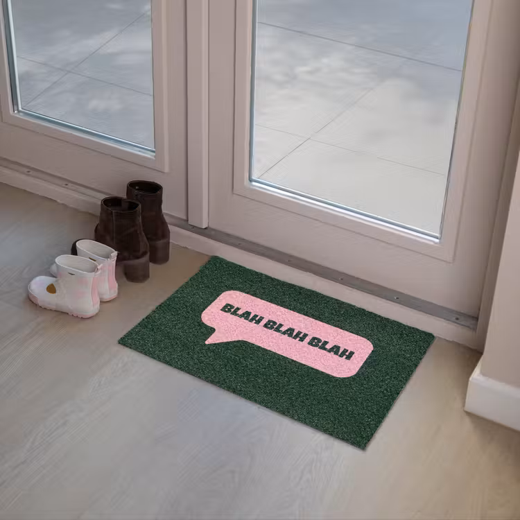 Deurmat - Tekstwolk - BLAH BLAH BLAH - Roze — 8