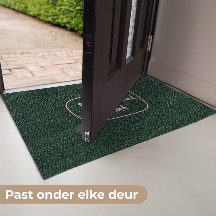 Deurmat - Tekstwolkje - Donkergroen - BLAH BLAH BLAH — 7