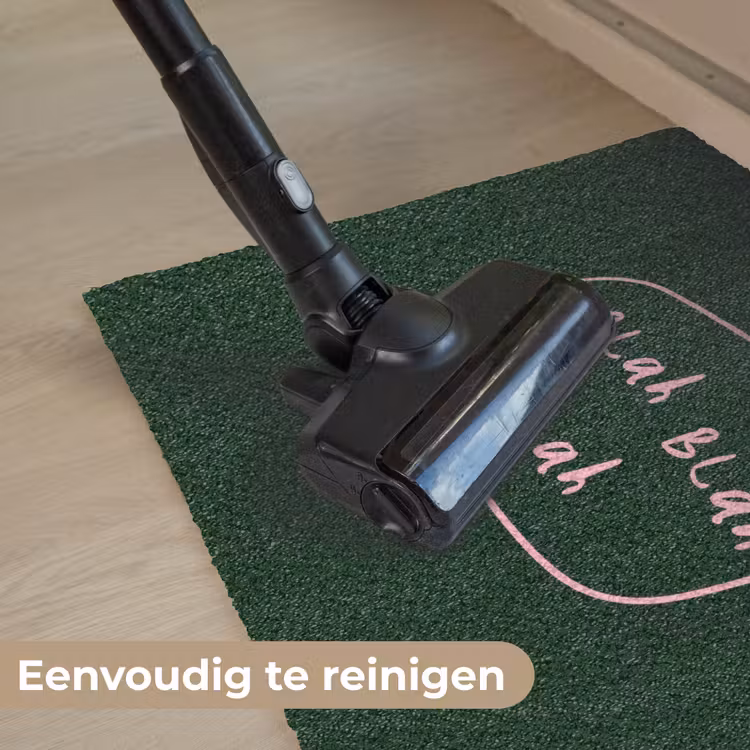Deurmat - Tekstwolkje - Donkergroen - BLAH BLAH BLAH — 9