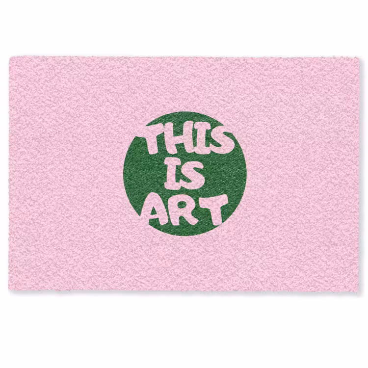 Deurmat - This is art - Tekst - Cirkel - Groen — 1