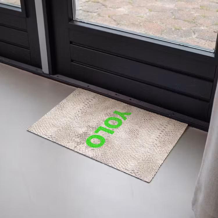 Deurmat - YOLO - Groen - Neon - Slangenprnt — 2