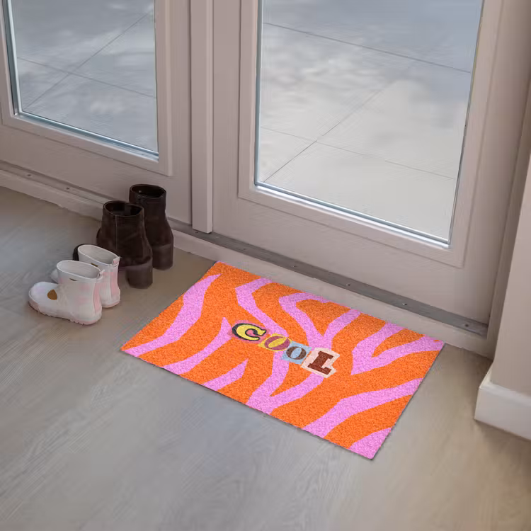 Deurmat - Zebraprint - Grafisch - COOL - Oranje — 8