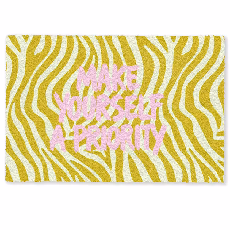 Deurmat - Zebraprint - Priority - Roze — 1