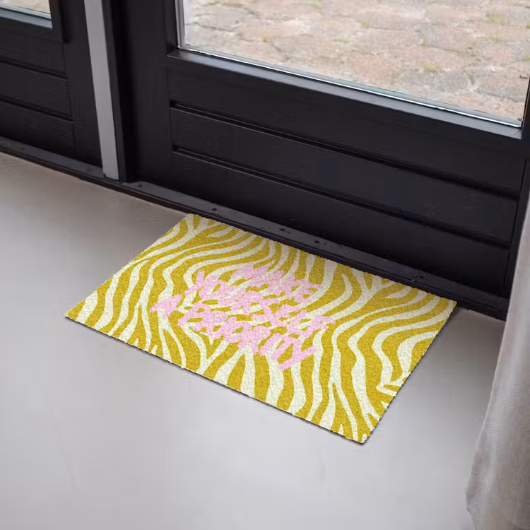 Deurmat - Zebraprint - Priority - Roze — 2