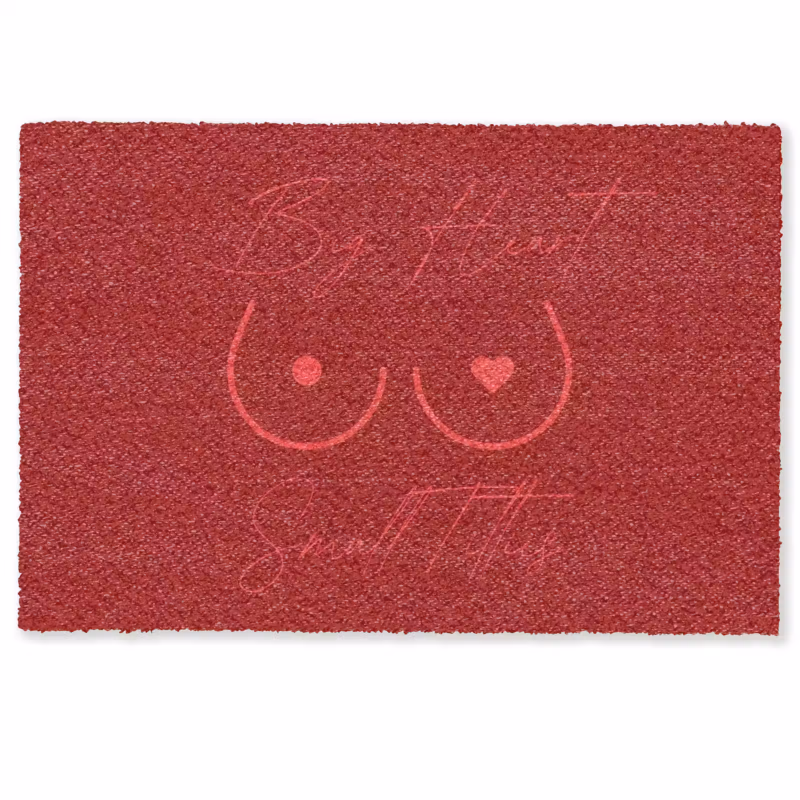 Deurmat - big heart small titties - Hart - Rood — 1