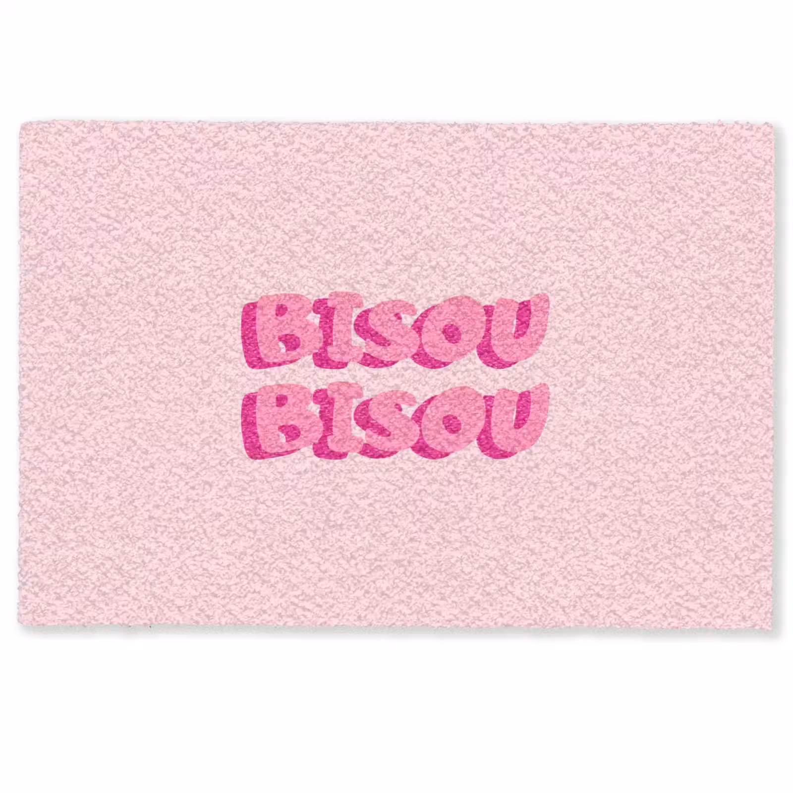 Deurmat - Bisou - Roze - Dikke letters — 1