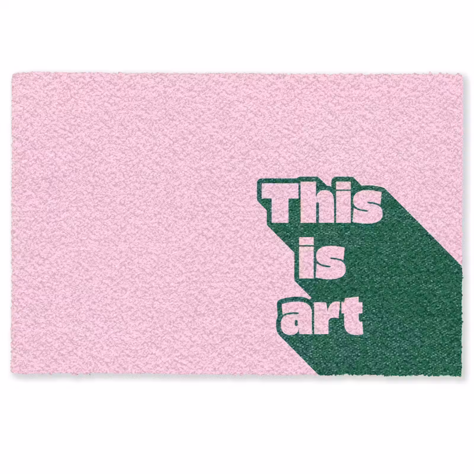 Deurmat - Groen - Teskt - This is art - Roze — 1