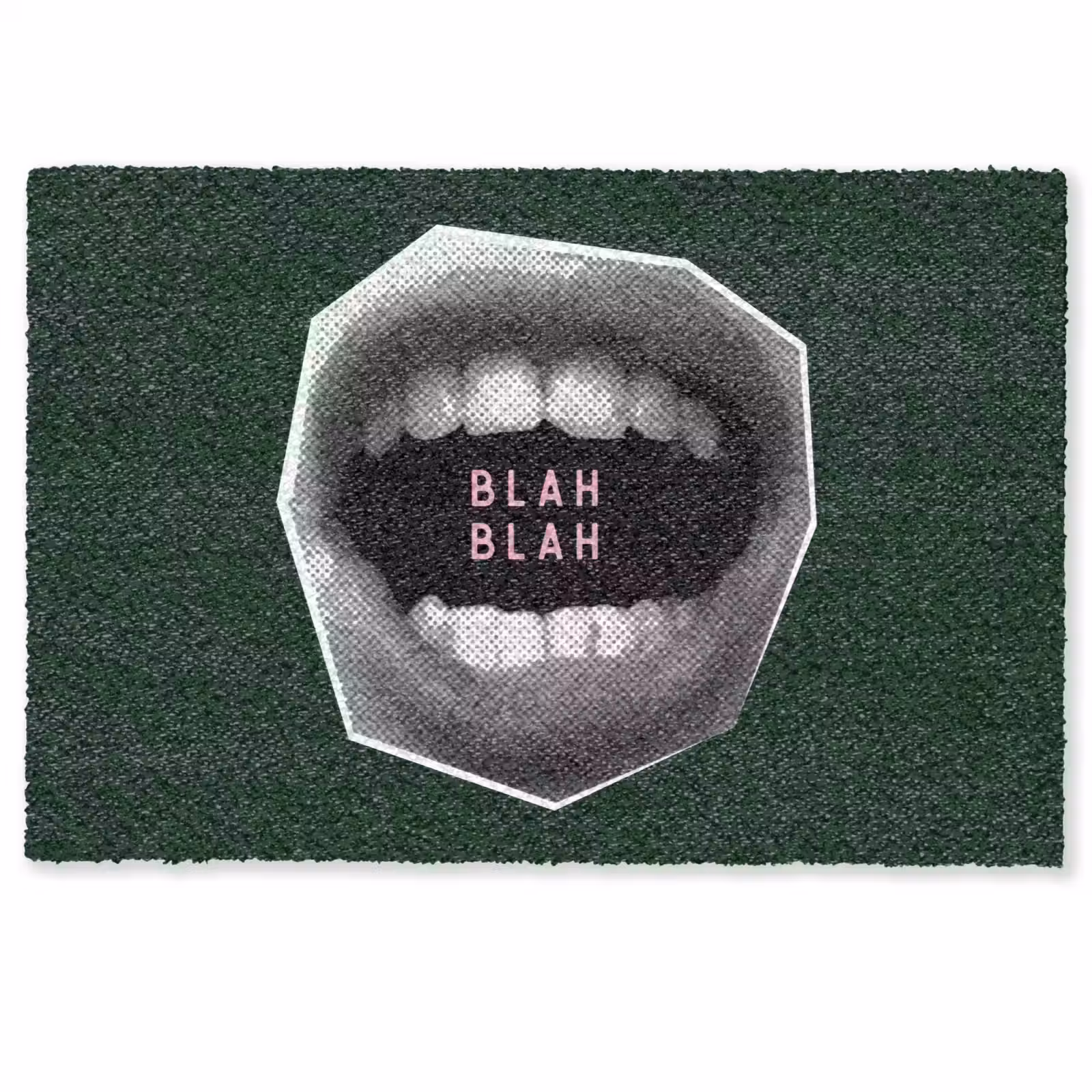 Deurmat - Mond - Groen - Illustratie - BLAH BLAH — 1