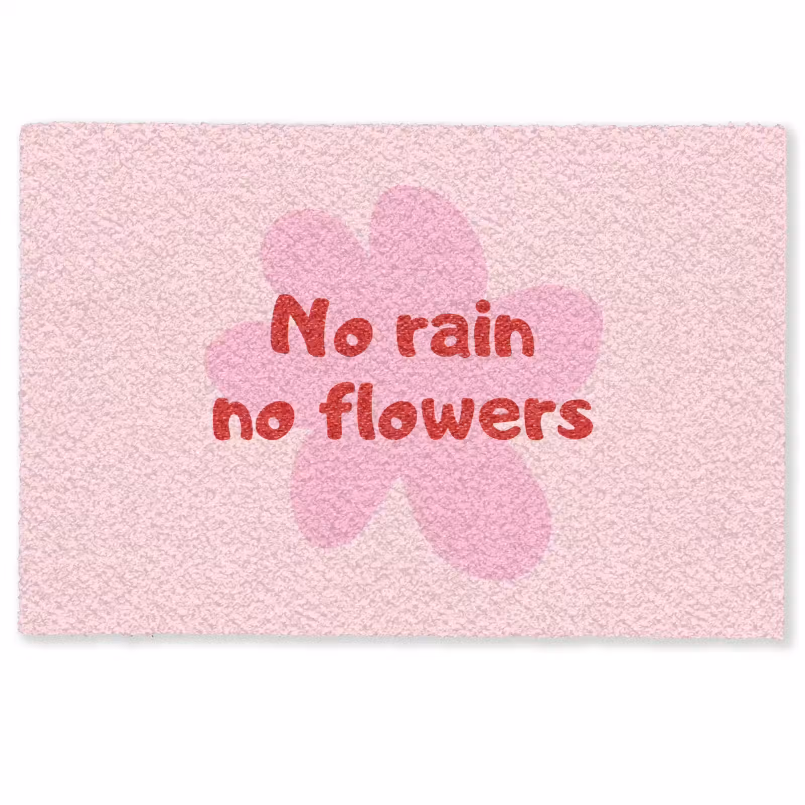 Deurmat - No rain no flowers - Bloem - Roze — 1