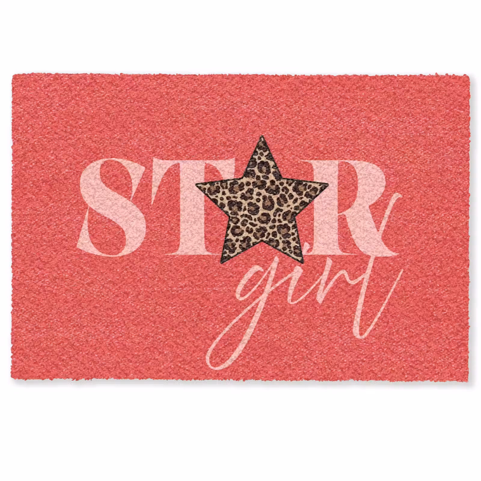 Deurmat - Star girl - Rood - Panter - Ster — 1