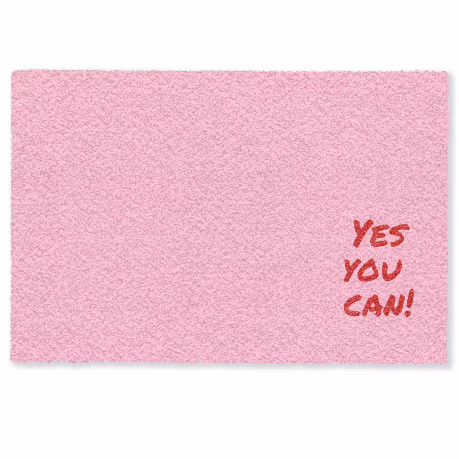 Deurmat - Yes you can do it - Rood - Roze — 1