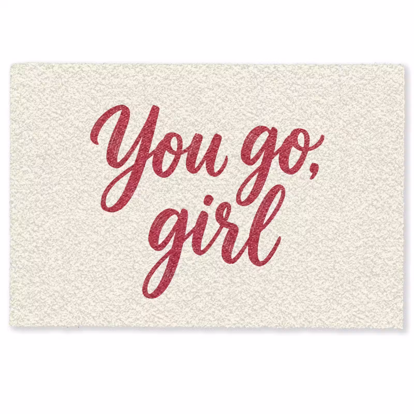 Deurmat - you go girl - Rood - Wit — 1