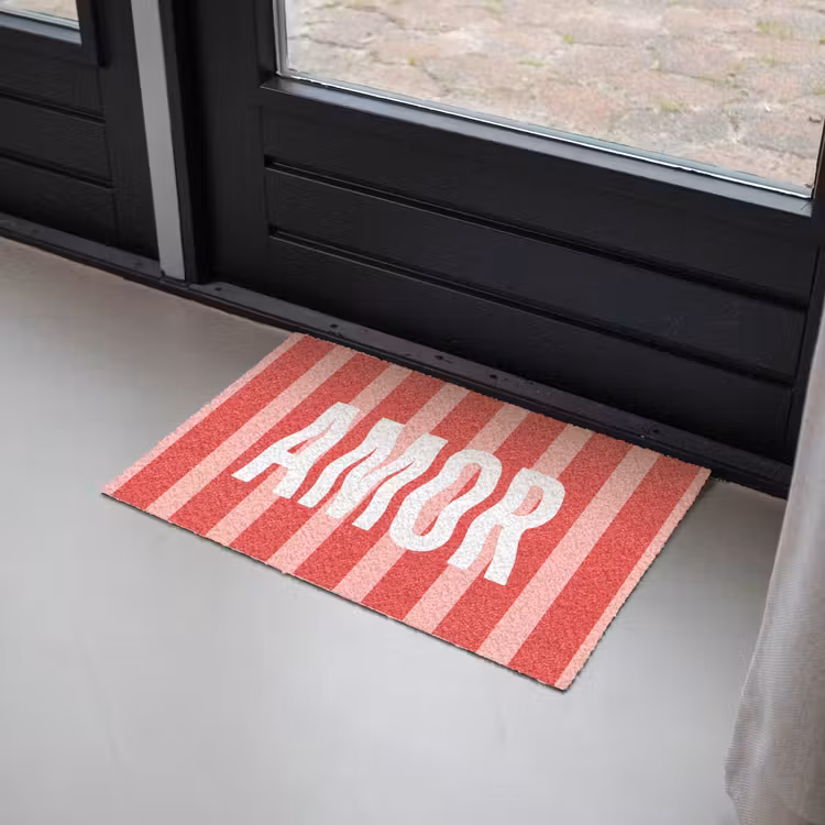 Deurmat - Amor - Strepen - Rood - Roze — 2