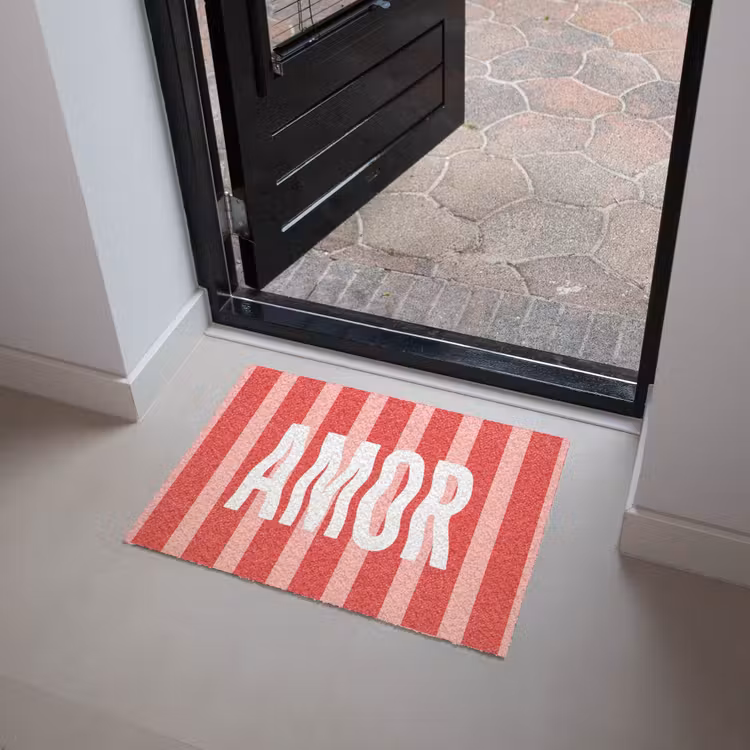 Deurmat - Amor - Strepen - Rood - Roze — 4