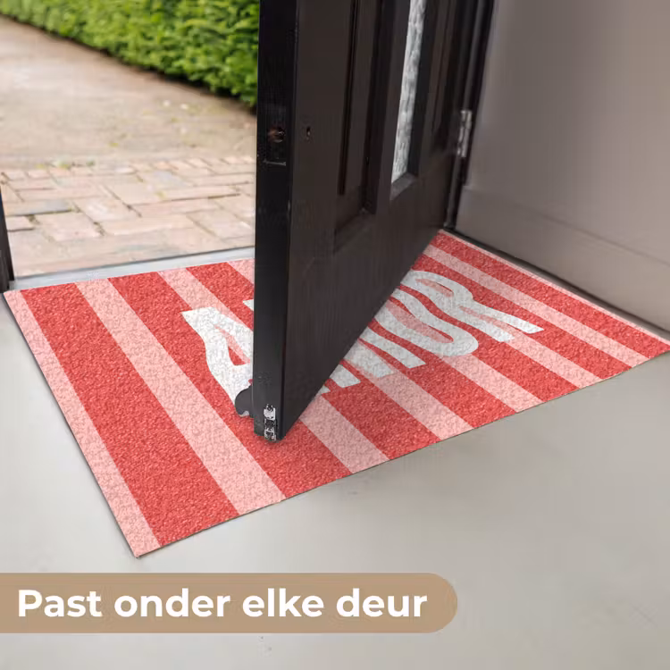 Deurmat - Amor - Strepen - Rood - Roze — 7