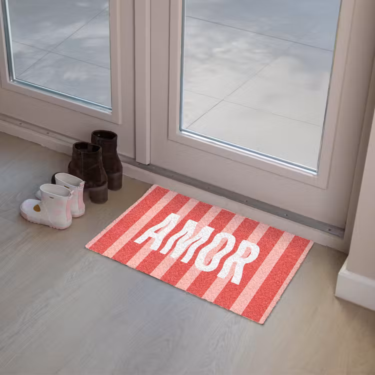 Deurmat - Amor - Strepen - Rood - Roze — 8