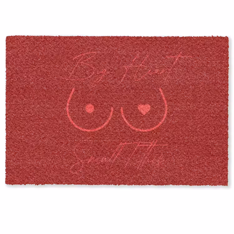 Deurmat - big heart small titties - Hart - Rood — 1