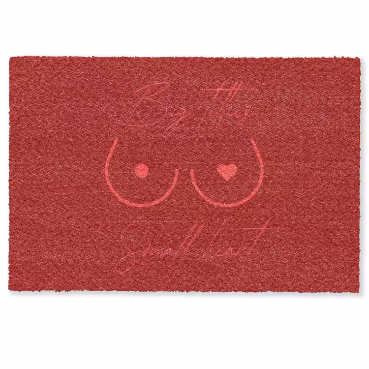 Deurmat - Big titties small heart - Rood - Hart — 1