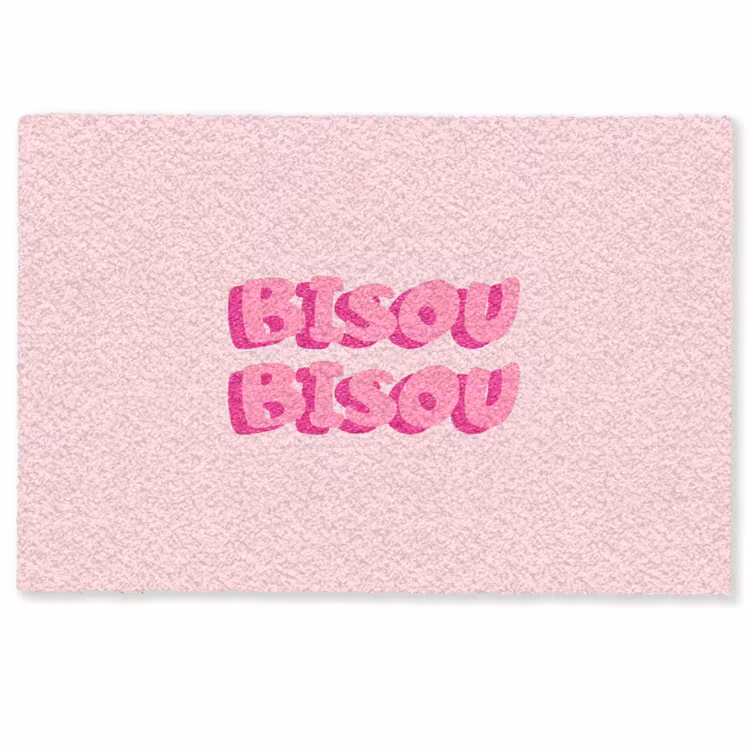 Deurmat - Bisou - Roze - Dikke letters — 1
