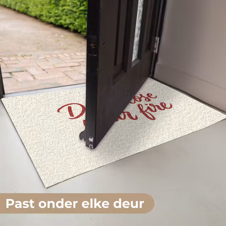 Deurmat - Don't lose your fire - Rood - Wit - Minimalistisch — 7