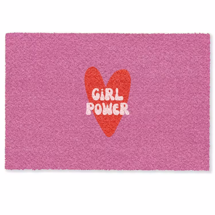 Deurmat - Girl power - Hart - Roze - Rood — 1