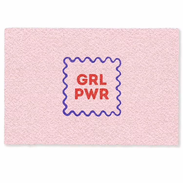 Deurmat - Grl pwr - Roze - Kader — 1