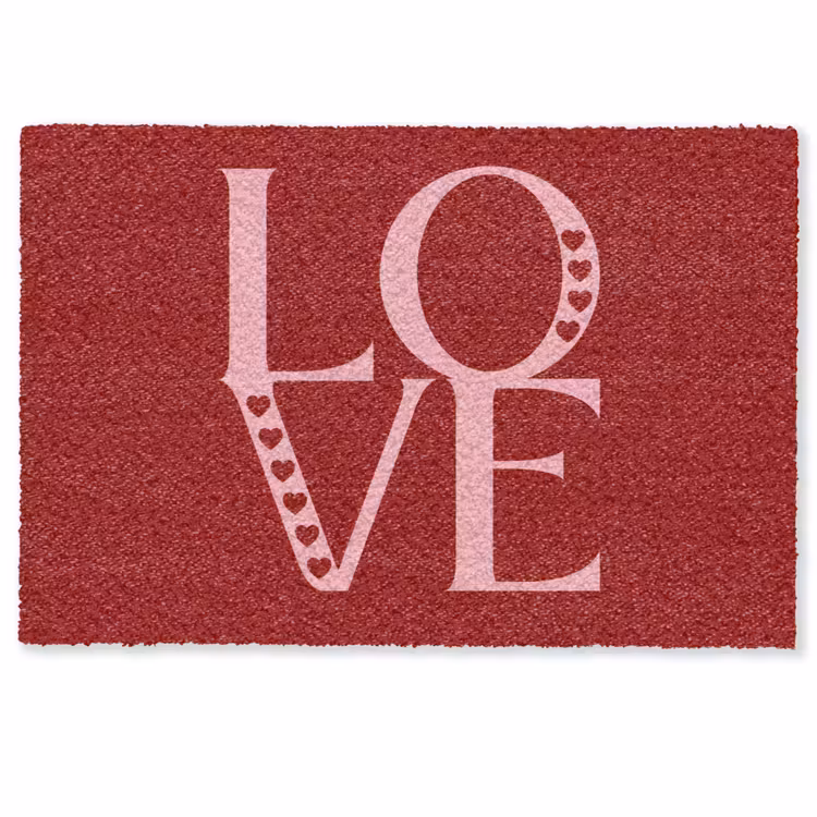 Deurmat - Love - Rood - Hatjes — 1