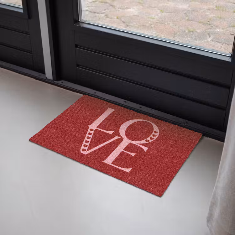 Deurmat - Love - Rood - Hatjes — 2
