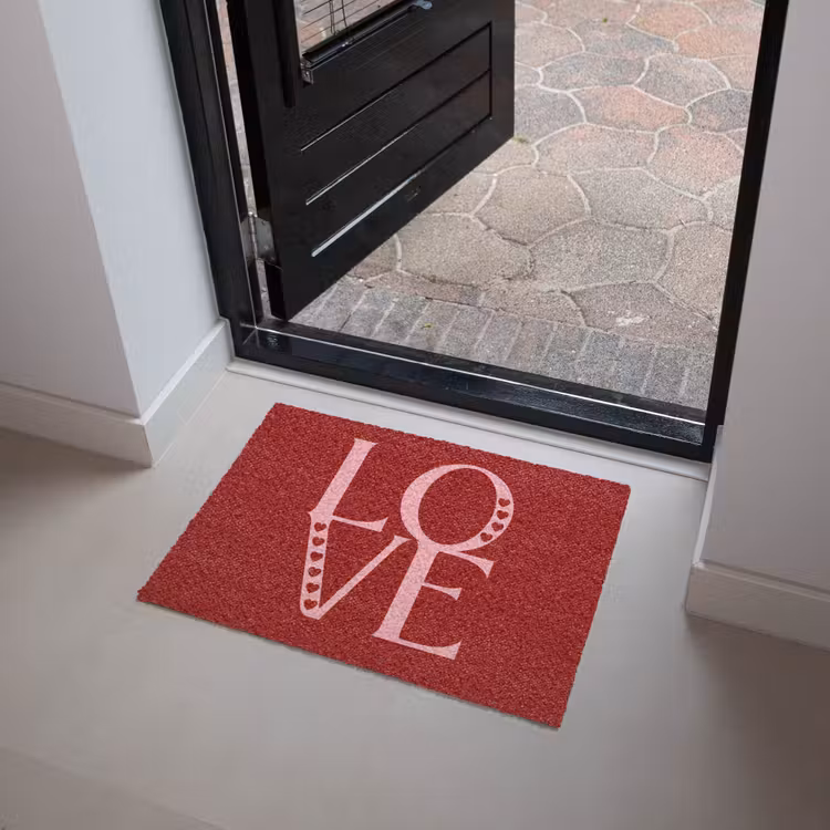 Deurmat - Love - Rood - Hatjes — 4