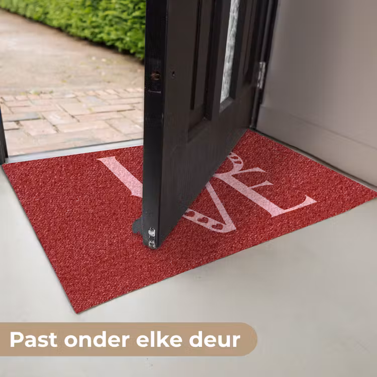 Deurmat - Love - Rood - Hatjes — 7