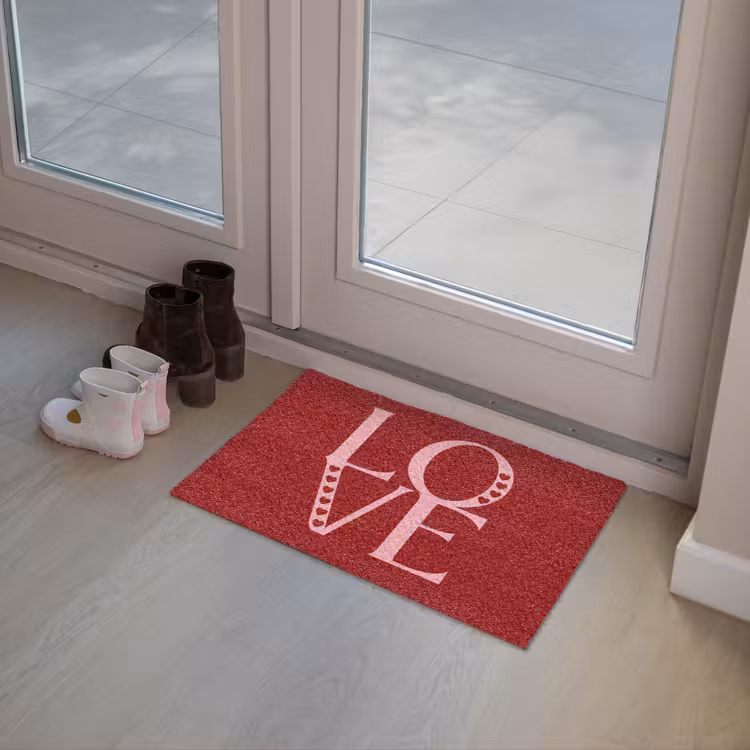 Deurmat - Love - Rood - Hatjes — 8