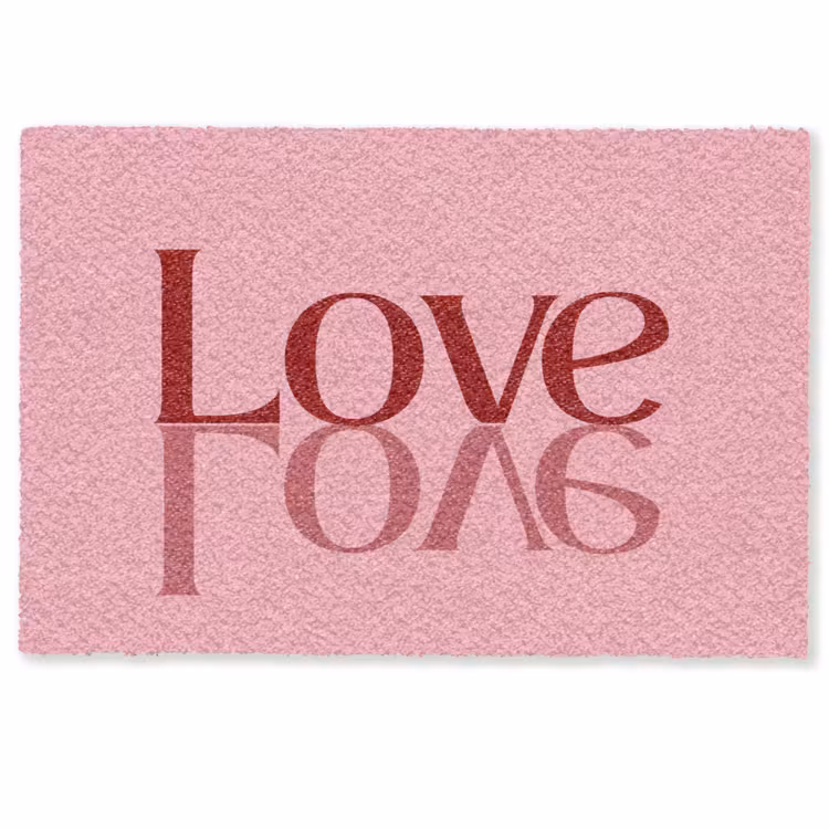 Deurmat - Love - Roze - Spiegeling — 1