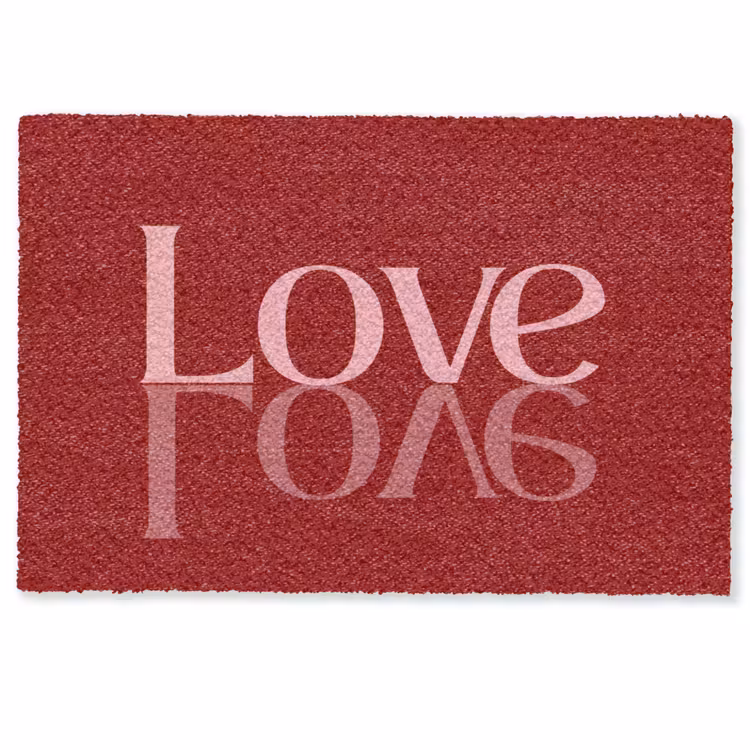 Deurmat - Love - Spiegeling - Rood — 1