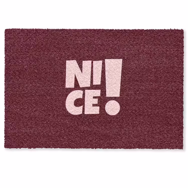 Deurmat - Nice - Uitroepteken - Rood — 1