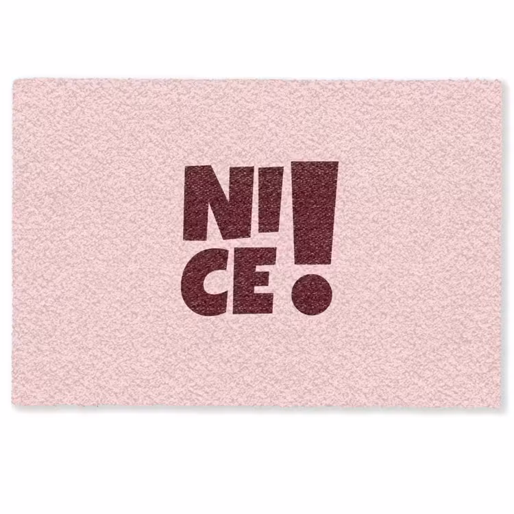 Deurmat - Nice - Uitroepteken - Roze — 1