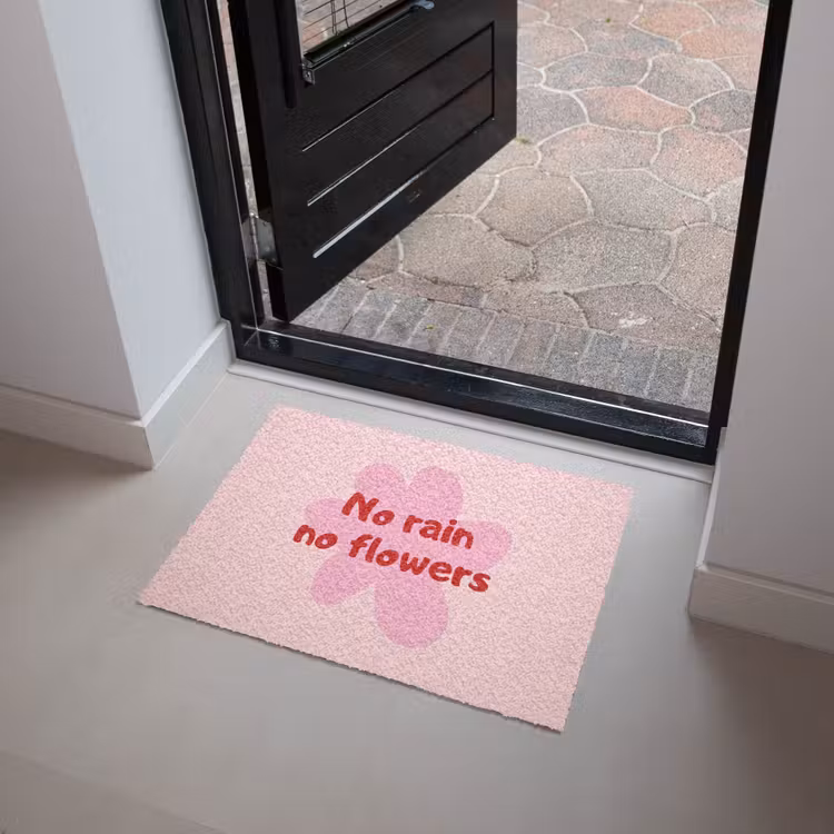 Deurmat - No rain no flowers - Bloem - Roze — 4