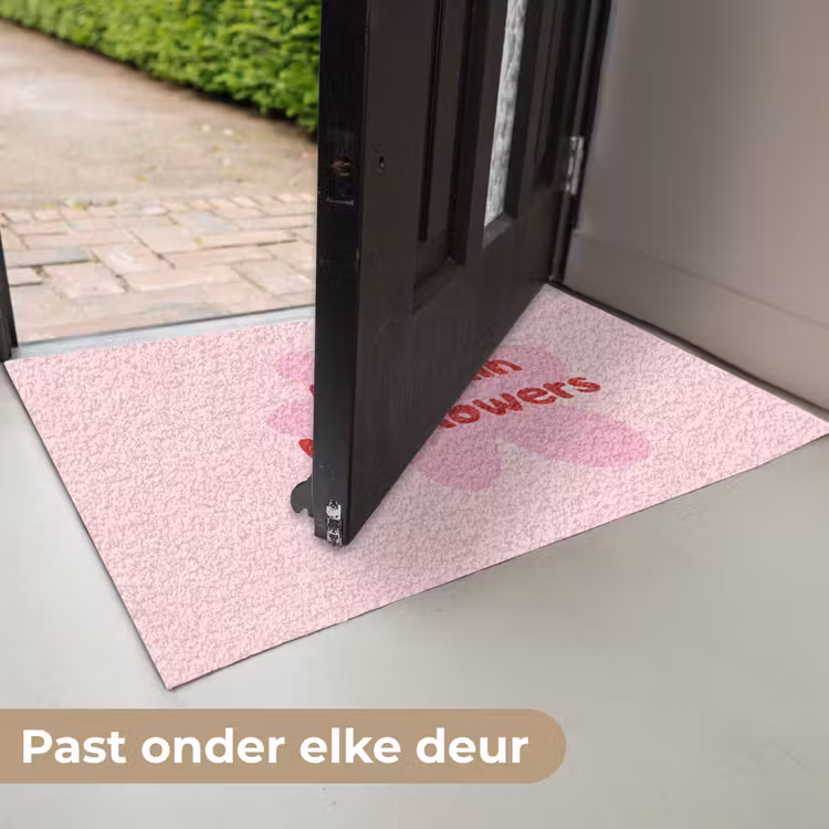 Deurmat - No rain no flowers - Bloem - Roze — 7