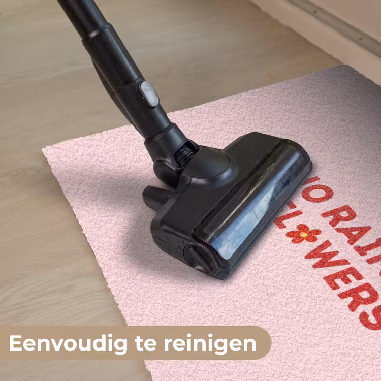 Deurmat - No rain no flowers - Minimalistisch - Roze - Bloem — 9